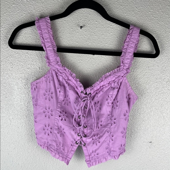 Urban outfitters Layla Eyelet lace top Small - Picture 1 of 7